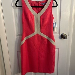 Antonio Melani NWT beautiful pink/salmon sleeveless dress size 4. Marielle dress